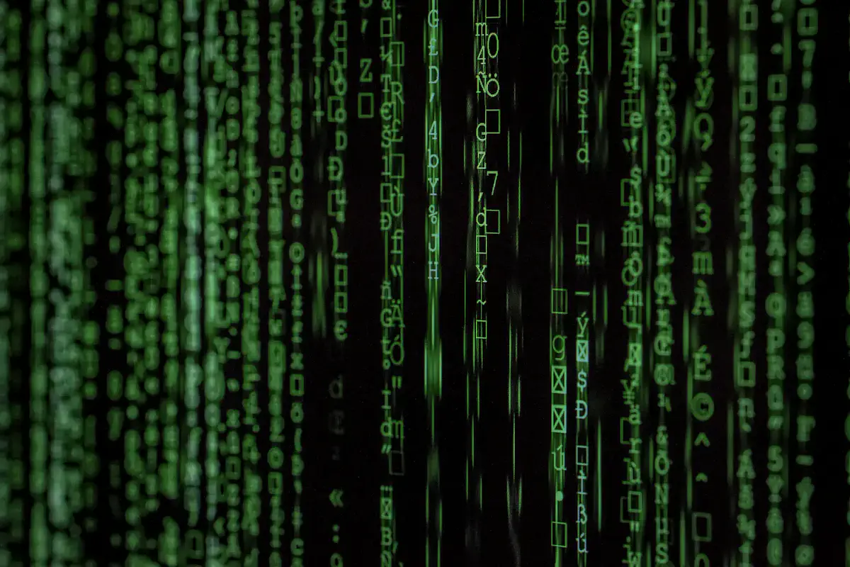 Streams of code representing traffic inspection
